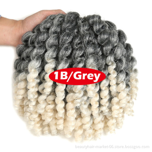 synthetic ombre curly weave crochet braids with curly hair